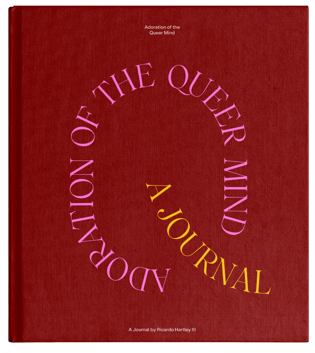 Front cover of Adoration of the Queer Mind queer self-love guided journal