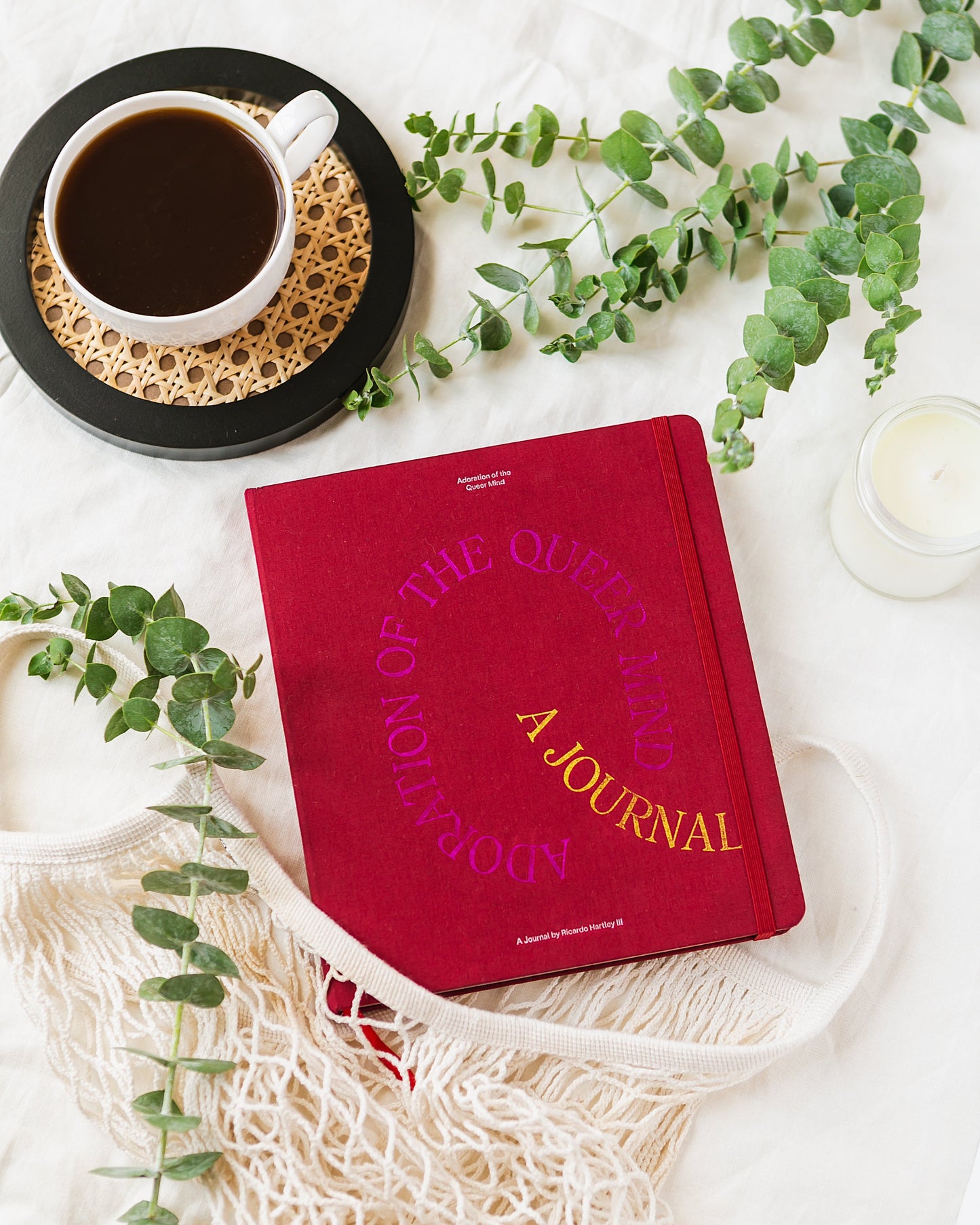 Adoration of the Queer Mind hardcover LGBTQ+ guided journal with rose gold foil cover
